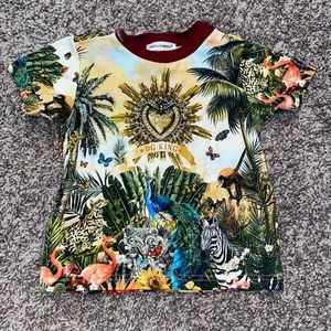 Dolce & Gabbana kids king of the jungle shirt